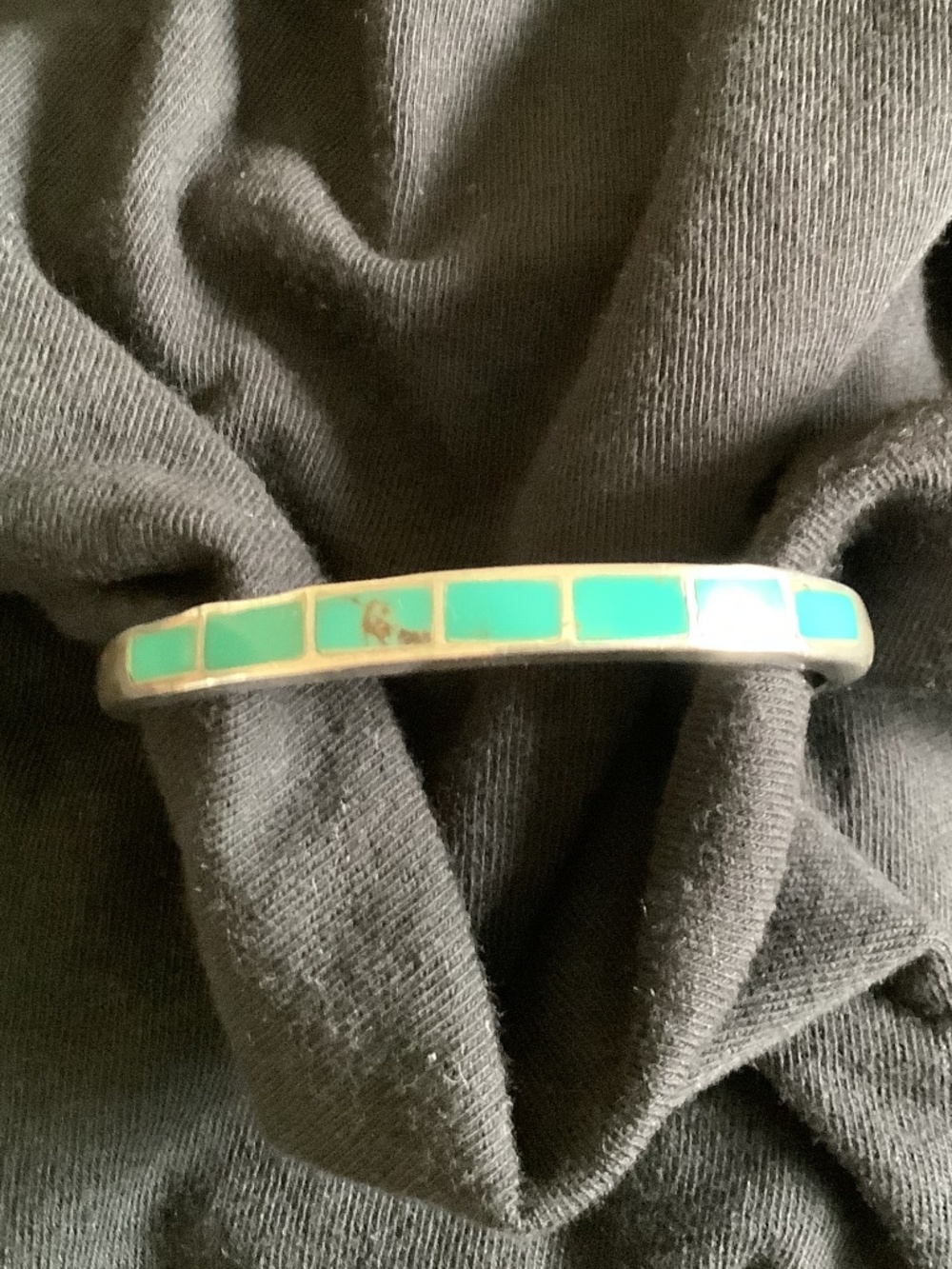 Sterling and Inlay Turqouise Cuff Bracelet